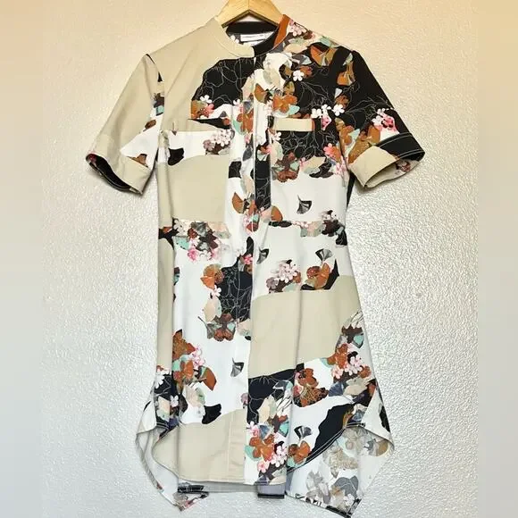 3.1 Phillip Lim Target Floral Zip Shirt Dress size medium - Picture 13 of 14